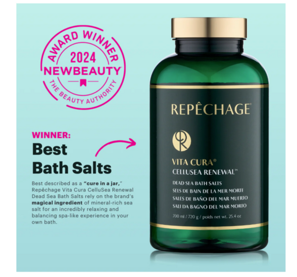 Vita Cura® CelluSea Renewal™ Dead Sea Bath Salts - INCLUDES FREE BATH PILLOW