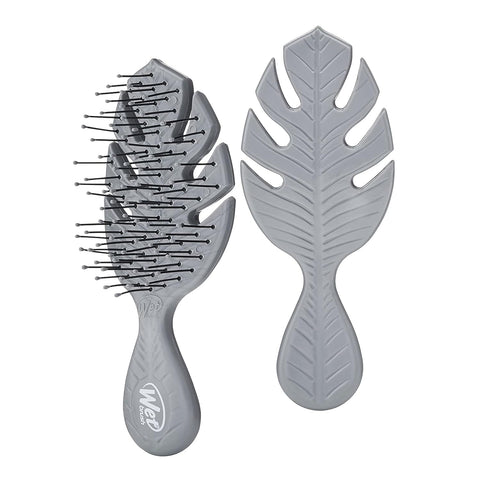 Go Green MINI DETANGLER, Grey - Travel Hair Brush - Ultra-Soft IntelliFlex Bristles