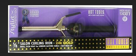 Hot Tools Pro Gold Curling Iron, Spring Barrel - 5/8 Inch - E1Body & Soul 